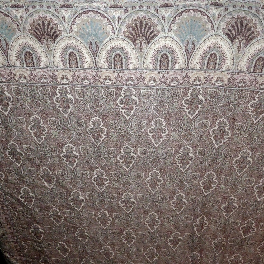 Pottery Barn Paisley Floral Duvet Cover Burgundy Traditional Bohemian Full/Queen